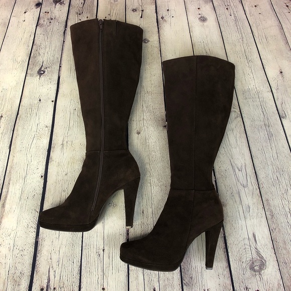 Type Z Shoes - Type Z Chocolate Brown Suede Heeled Boots